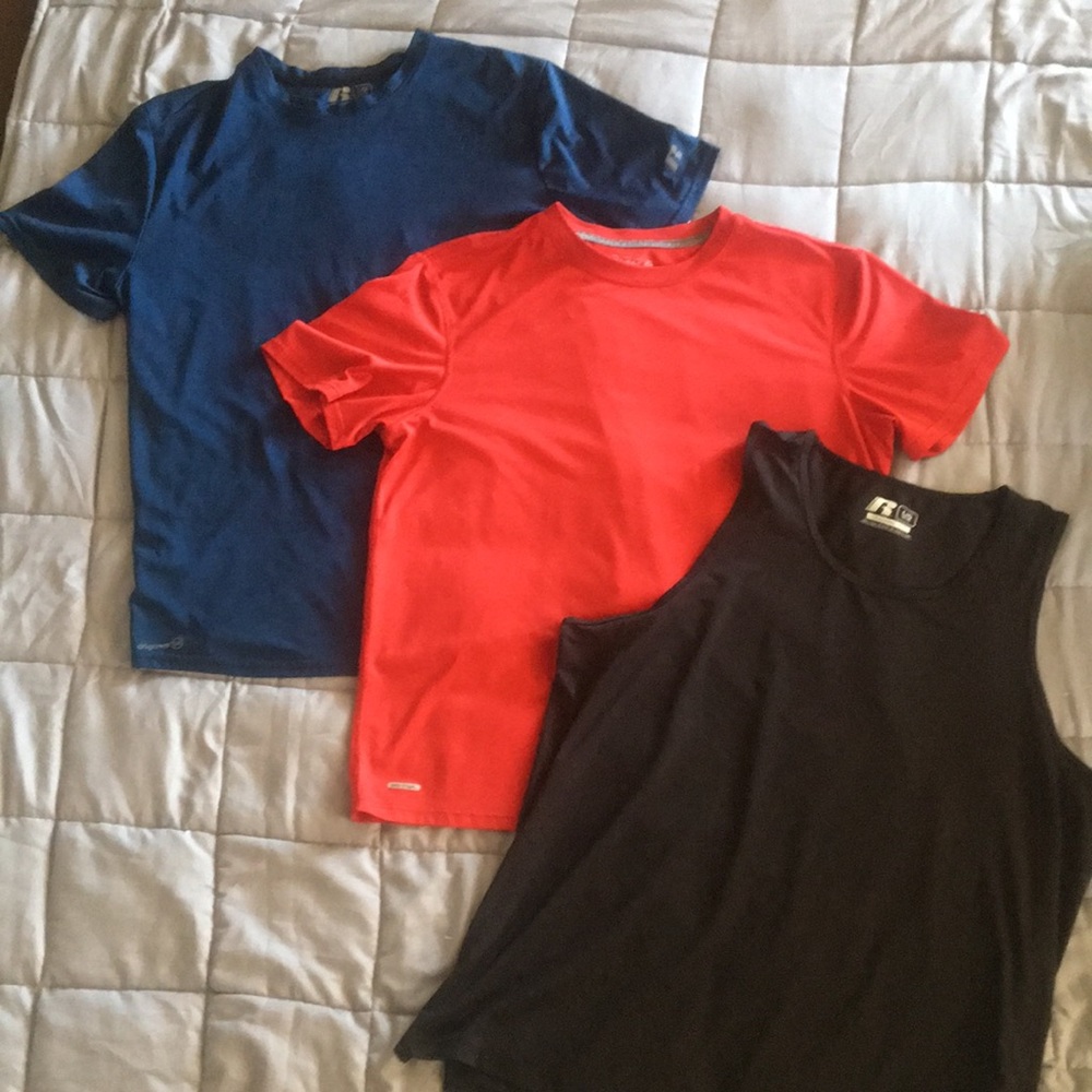Russell Training Fit Athletic Shirts Sz Large EUC!